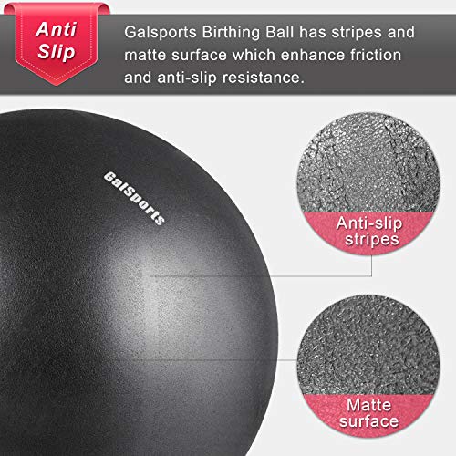 GalSports Pregnancy Birthing Ball, Yoga Exercise Birth Ball Chair for Delivery & Training & Fitness, Extra Thick Non-Toxic Anti-Burst Labor Ball with Quick Pump