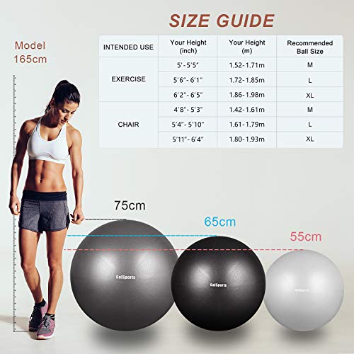 GalSports Pregnancy Birthing Ball, Yoga Exercise Birth Ball Chair for Delivery & Training & Fitness, Extra Thick Non-Toxic Anti-Burst Labor Ball with Quick Pump