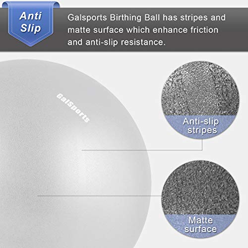 GalSports Pregnancy Birthing Ball, Yoga Exercise Birth Ball Chair for Delivery & Training & Fitness, Extra Thick Non-Toxic Anti-Burst Labor Ball with Quick Pump