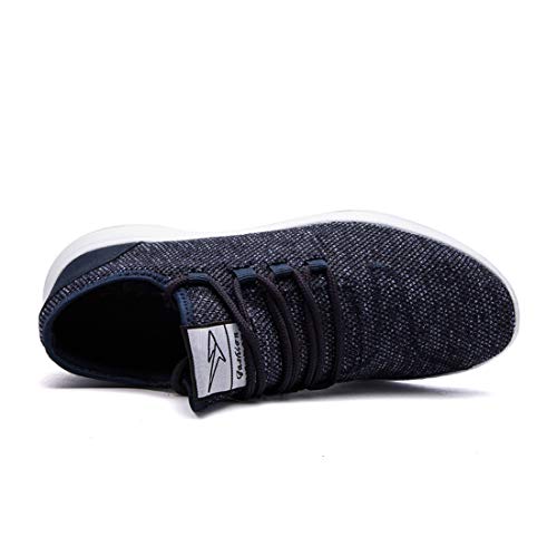 KEEZMZ Men's Running Shoes Fashion Breathable Sneakers Mesh Soft Sole Casual Athletic Lightweight Blue-43