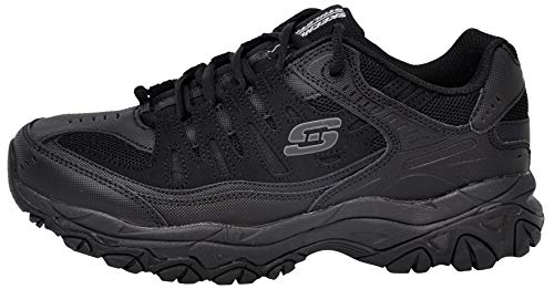Skechers Men's Afterburn Lace-up Sneaker Black/Black 8 M US