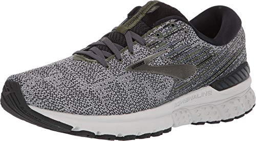 Brooks Mens Adrenaline GTS 19 Running Shoe - Black/Green/Grey - D - 12.5