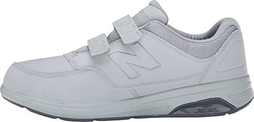 New Balance Men's 813 V1 Hook and Loop Walking Shoe, Silver Mink/Lead, 8.5