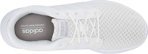 adidas Women's CloudfoamQT Racer Xpressive-Contemporary CloudfoamRunning Sneakers Shoes, white/white/grey, 5.5 M US