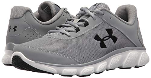 Under Armour Men's Micro G Assert 7 Running Shoe, Steel (100)/White, 12