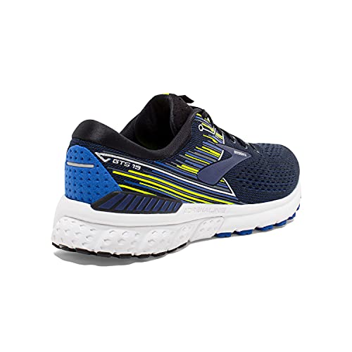 Brooks Mens Adrenaline GTS 19 Running Shoe - Black/Blue/Nightlife - D - 15.0