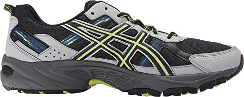 ASICS Men's Gel-Venture 5 Trail Runner, Dark Steel/Black/Neon Lime, 9.5 M US