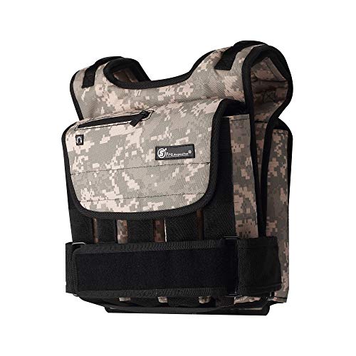 Strength sport systems Weight Vest (Short) - Premium Quality - Best for Cross fit Training - Running - Jogging - Fully Adjustable (S pro Weight Vest) (Pro II - Camouflage, 60lbs(Iron ore Bags))