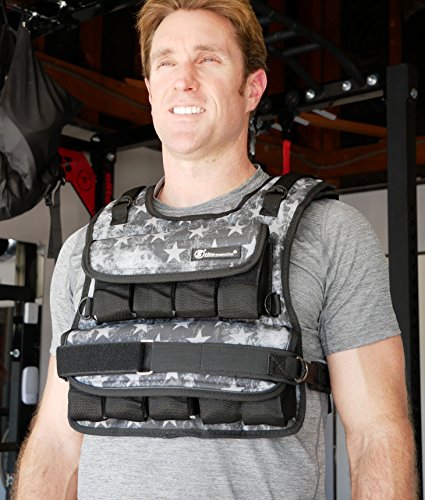 Weight vest (Short) - premium quality - best for cross fit training - running - jogging - Fully Adjustable (S pro weight vest) (Elite S-T Camo, B60lbs)