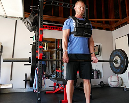 Weight vest (Short) - premium quality - best for cross fit training - running - jogging - Fully Adjustable - max weight 90lbs (S elite weight vest) (Elite-Black, 80lbs)