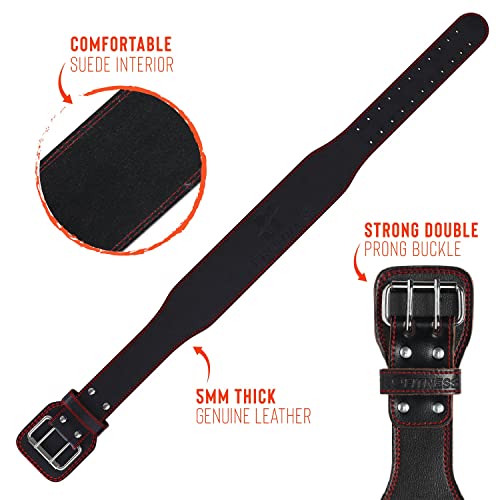 Cinturon De Pesas Weight Belt Medium Back Weight Belt Waist Belt For Weight Lifting Womans Weight Lifting Belt Weight Lifting Squat Costume Weight Lifting Belt (Black/Red, Large)…