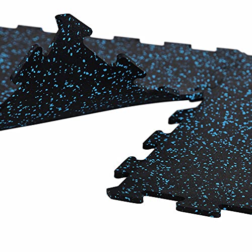 Blue Rubber Interlocking Floor Tiles for Weight Loss