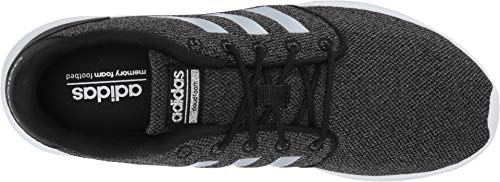 adidas Women's CloudfoamQT Racer Xpressive-Contemporary CloudfoamRunning Sneakers Shoes, Black/Silver Metallic/Grey, 7.5 M US