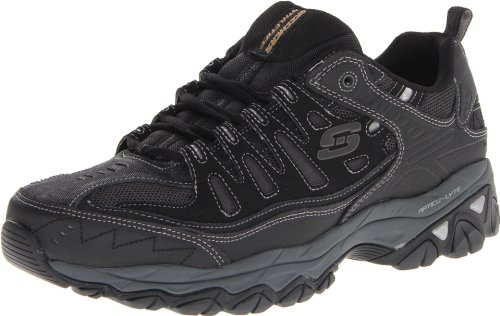 Skechers mens Afterburn M. Fit fashion sneakers, Black, 6.5 US