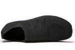 QIUYIXI Men's Lightweight Slip-On Walking Shoes - Black/White
