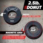 PlateMate Microload Pair 2 1/2 lb. Magnetic Donut Weights