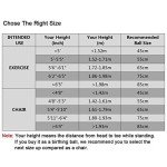 Trideer Ball Chair – Exercise Stability Yoga Ball with Base for Home and Office Desk, Ball Seat, Flexible Seating with Ring & Pump, Improves Balance, Back Pain, Core Strength & Posture（Ball with Ring