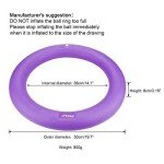 Trideer Ball Chair – Exercise Stability Yoga Ball with Base for Home and Office Desk, Ball Seat, Flexible Seating with Ring & Pump, Improves Balance, Back Pain, Core Strength & Posture（Ball with Ring