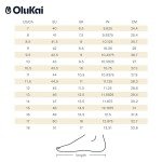 OLUKAI Nohea Moku Men's Boat Shoes, No Tie Laces & Stretch Construction, Breathable Mesh & All Weather Rubber Soles, Charcoal/Clay, 14