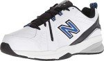 New Balance Men's 608 V5 Casual Comfort Cross Trainer, White/Team Royal, 14 Wide
