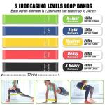 CHAREADA 22 Pack Resistance Bands Set Workout Bands, 5 Stackable Exercise Bands 5 Loop Resistance Bands 2 Core Sliders - Door Anchor Handles Ankle Straps Carry Bag Instant Cooling Towel Wrist Wraps