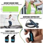 CHAREADA 22 Pack Resistance Bands Set Workout Bands, 5 Stackable Exercise Bands 5 Loop Resistance Bands 2 Core Sliders - Door Anchor Handles Ankle Straps Carry Bag Instant Cooling Towel Wrist Wraps