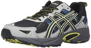 ASICS Men's Gel-Venture 5 Trail Runner, Dark Steel/Black/Neon Lime, 8.5 M US