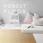 FOREST FLOOR Thick Printed Foam Tiles, Premium Wood Grain Interlocking Foam Floor Mats, Anti-Fatigue Flooring, 3/8" Thick, Light Bamboo, 24 Square Feet (6 Tiles)