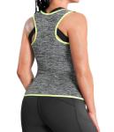 GAODI Women Waist Trainer Vest Slim Corset Workout Sweat Tank Top Zipper Compression Shirt Sauna Suit Body Shaper