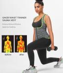 GAODI Women Waist Trainer Vest Slim Corset Workout Sweat Tank Top Zipper Compression Shirt Sauna Suit Body Shaper