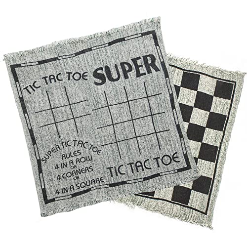 Lulu Home Jumbo Checkers, Giant 3-in-1 Checkers Game Rug Board Game Set, 2 Players