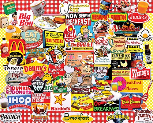 White Mountain Puzzles I Love Breakfast - 1000 Piece Jigsaw Puzzle