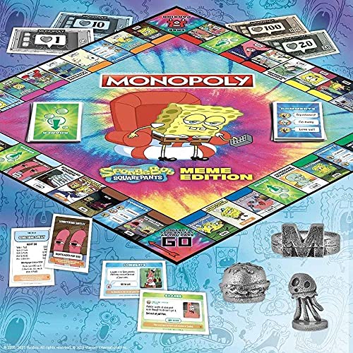 MONOPOLY: Spongebob Squarepants Meme Edition For 6 Players