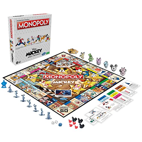 Hasbro Gaming Monopoly: Disney Mickey and Friends Edition Board Game, Ages 8+