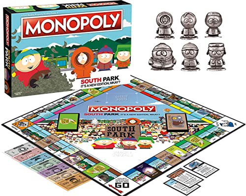 Monopoly South Park | Based on Comedy Central Show Featuring Familiar Locations, Episodes, and Characters Officially-Licensed & Collectible For 2-6 Players