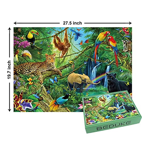 Unique 1000-Piece Jungle Animal Jigsaw Puzzle for Adults