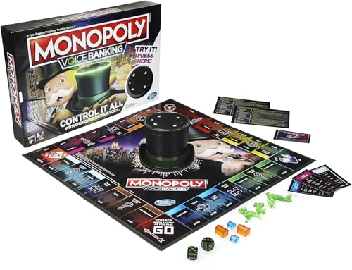 Monopoly Voice Banking Electronic Family Board Game for Ages 8 & Up