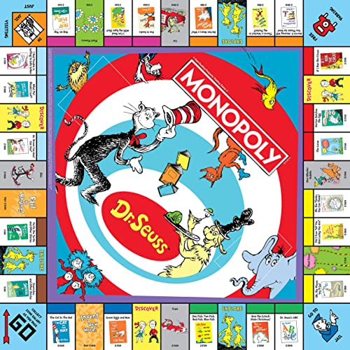 Monopoly: Dr. Seuss | Buy, Sell, Trade Dr. Seuss Books | Collectible Classic Monopoly Game Featuring Custom Game Board & Artwork | Officially-Licensed Dr. Seuss Game & Merchandise