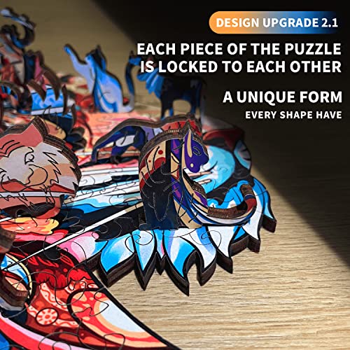 Tiger Wooden Puzzle - 200pcs, Animal Shaped