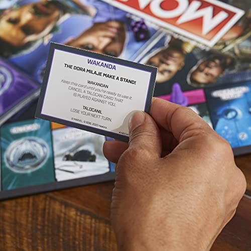 Monopoly: Marvel Studios' Black Panther: Wakanda Forever Edition Board Game for Families and Kids Ages 8+, Game for 2-6 Players