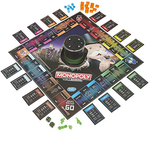 Monopoly Voice Banking Electronic Family Board Game for Ages 8 & Up