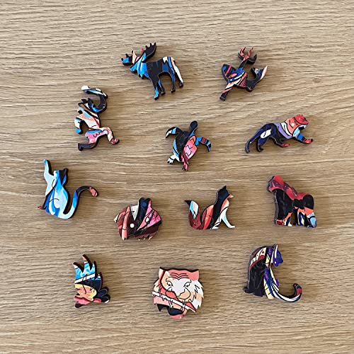 Tiger Wooden Puzzle - 200pcs, Animal Shaped