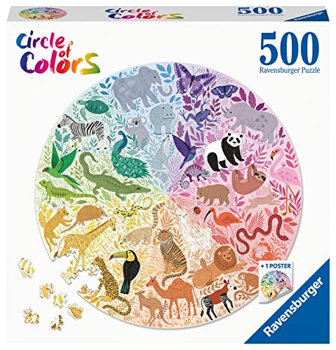 Ravensburger Circle of Colors Animals Jigsaw Puzzle - 500 Pieces