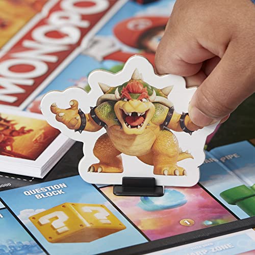 Monopoly The Super Mario Bros. Movie Edition Kids Board Game, Family Games for Super Mario Fans, Includes Bowser Token, Ages 8+