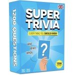 Super Trivia Games for Adults with 1200 Questions - Fun Board Game with Trivia Cards - Trivia Game for Family with Teens and Adults - Fun Party Games for Teenage Boy Gifts