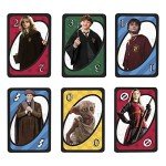 Mattel Games UNO Harry Potter Card Game for Kids, Adults & Parties, Collectible Deck Based on Popular Series for 2 to 10 Players