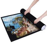 Becko US Puzzle Mat Roll Up with Drawstring Storage Bag, Felt Rollup Mat for Easy Transport & Storage, Portable Puzzle Board Puzzles Saver Keeper for Jigsaw Puzzles Up to 1500 Pieces