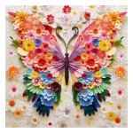 Butterfly Puzzles for Adults 1000 Pieces, Challenging Colorful Flower Butterflies Puzzles with Paper Art, Difficult Animal Plant Jigsaw Puzzles for Adults