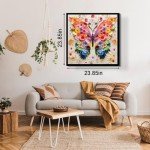 Butterfly Puzzles for Adults 1000 Pieces, Challenging Colorful Flower Butterflies Puzzles with Paper Art, Difficult Animal Plant Jigsaw Puzzles for Adults