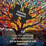 PICKFORU Stained Glass Puzzle Tree of Life Puzzles for Adults 1000 Pieces, Impossible Hard Difficult Challenging Puzzles for Adults, Colorful Mosaic Tree of Life Jigsaw Puzzle 1000 Pieces